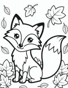 tô màu con cáo phong cách dễ