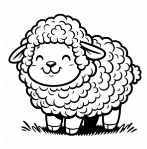 tô màu con cừu giúp bé sáng tạo