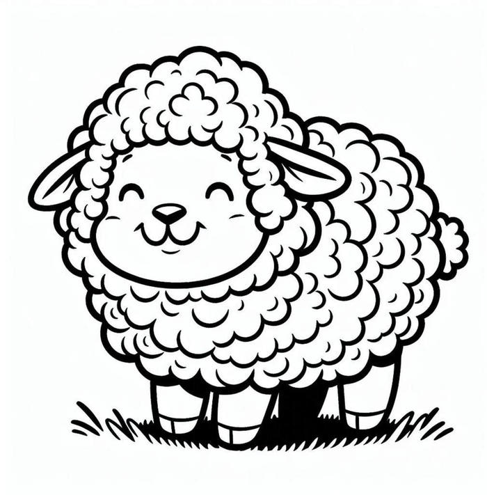 166+ Tranh Tô Màu Con Cừu Dễ Thương Cho Bé Tập Tô