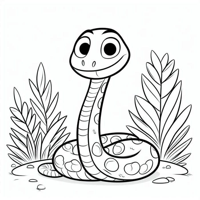 tô màu con rắn học tập