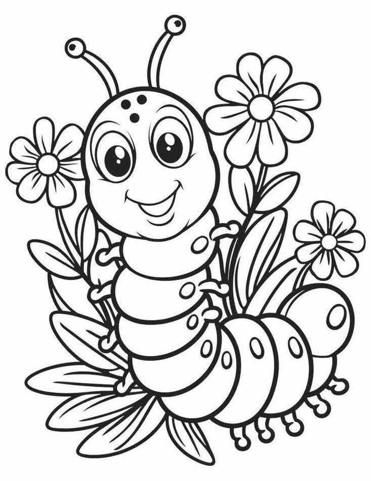 tô màu con sâu kích thích sáng tạo