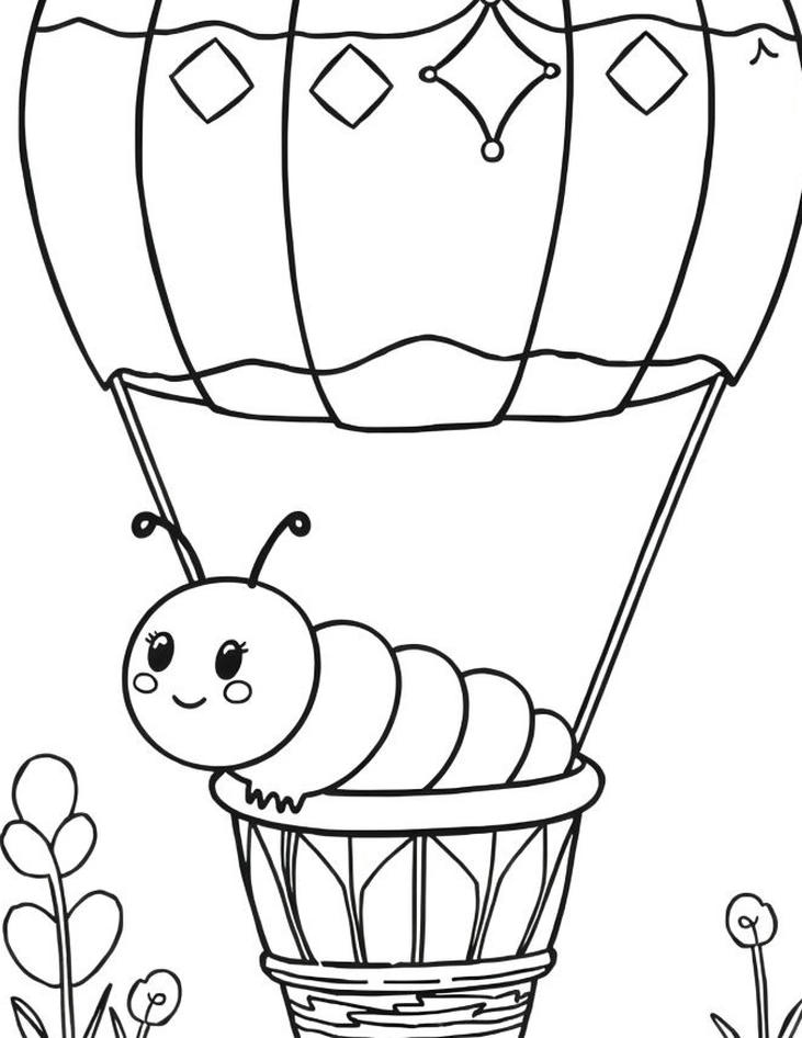 tô màu con sâu vui vẻ nhẹ