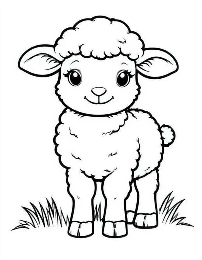 tô màu vui học với tranh tô màu con cừu