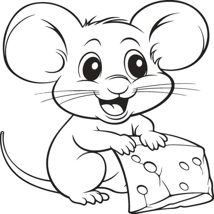tranh tô màu chuột phong cách hoạt hình