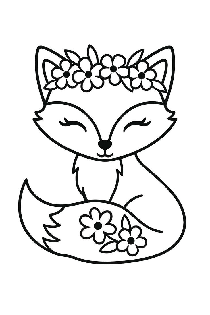 tranh tô màu con cáo cực kì đẹp