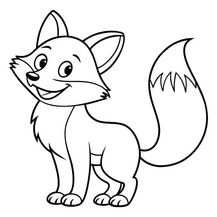 tranh tô màu con cáo sinh động