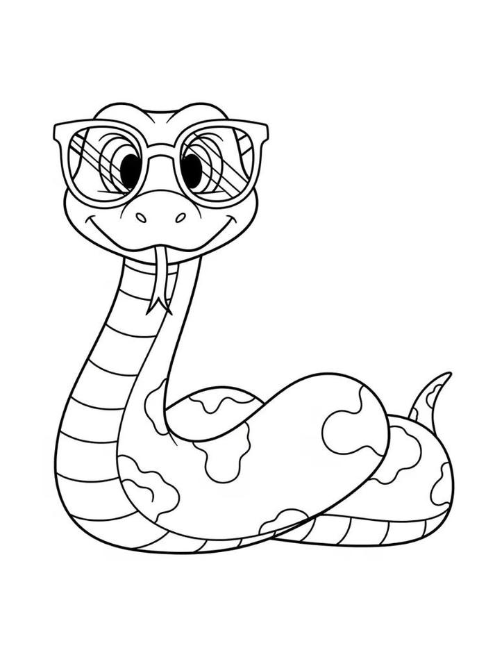 tranh tô màu con rắn dễ