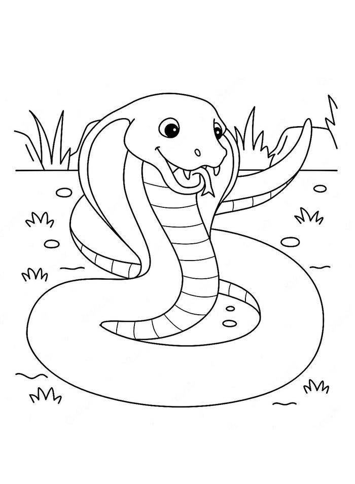tranh tô màu con vật rắn