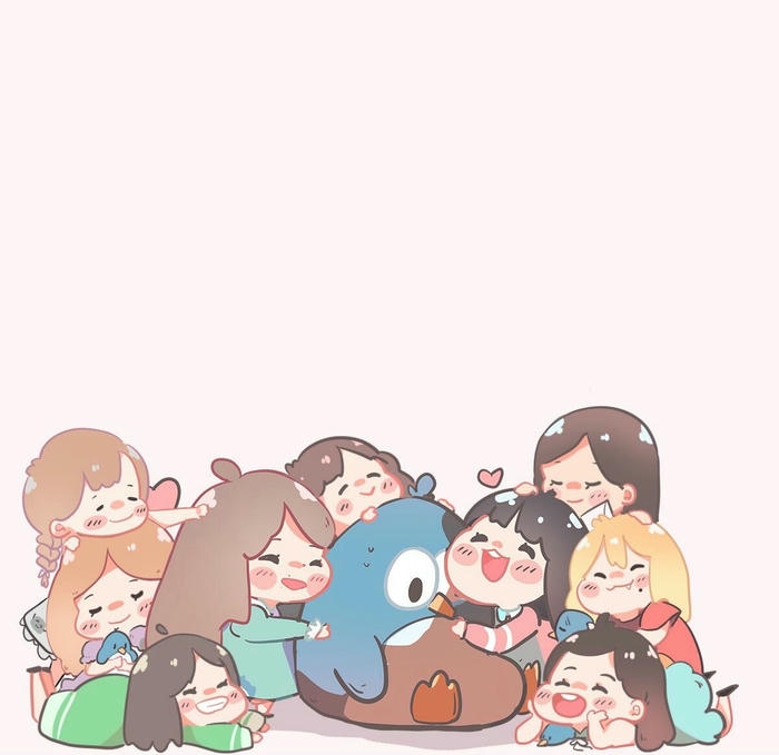 avatar nhóm bạn bè nhìn nhẹ nhàng