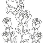 hình ảnh bướm dễ thương trong bộ tranh tô màu