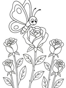 hình ảnh bướm dễ thương trong bộ tranh tô màu