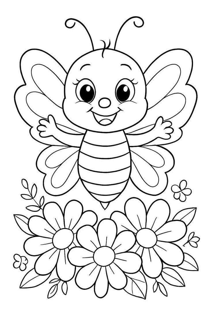 hình tranh tô màu con bướm cách điệu cực đẹp